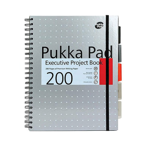 Pukka Pad | A4 | Executive Project Book | Met Silver