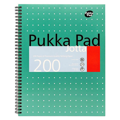 Pukka Pad | A4 | Metallic Jotta Wirebound Notebook | Green