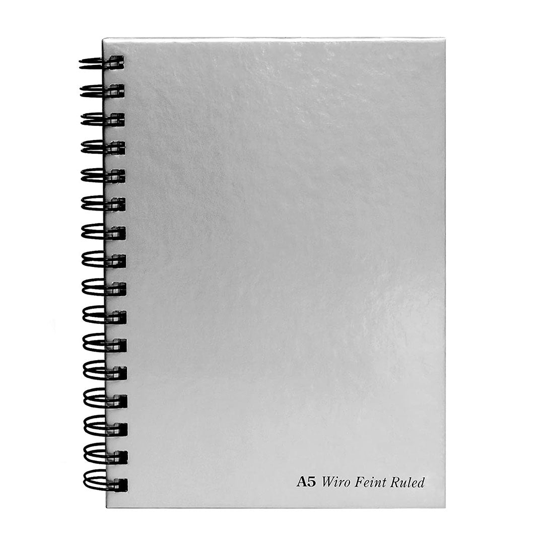 Pukka Pad | A5 | Manuscript Wire Bound | Silver