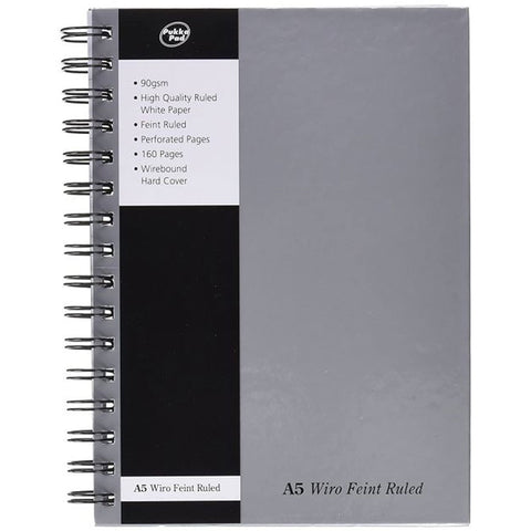 Pukka Pad | A5 | Manuscript Wire Bound | Silver