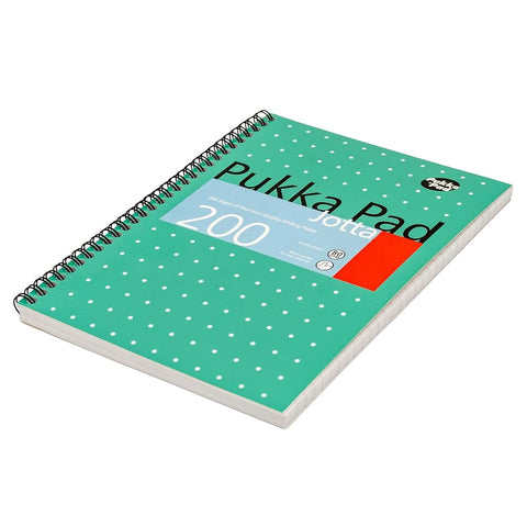Pukka Pad | Metallic Range | Spiral Notebook | B5 | Ruled | Metallic Green | Pack of 3