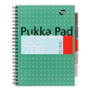 Pukka Pad | Project Book | A4+ | Ruled | Metallic Green | Pack of 3