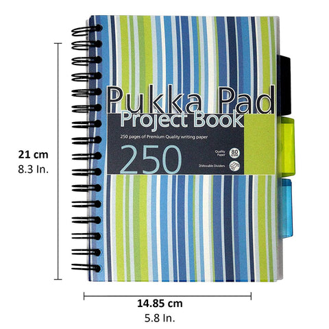 Pukka Pad | A5 | Project Book Hard Back | Blue