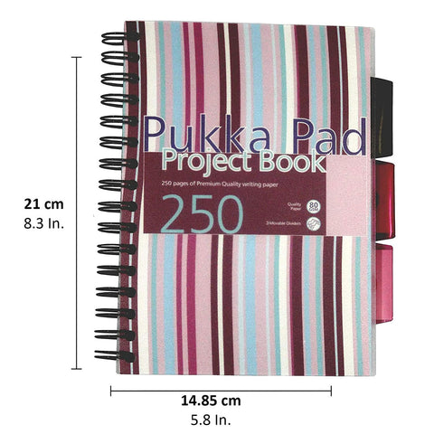 Pukka Pad | A5 | Project Book Hard Back | Pink