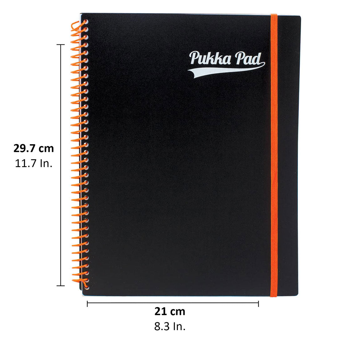 Pukka Pad | A4 | Neon Lined | Orange