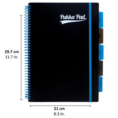 Pukka Pad | A4 | Neon Project Book | Blue