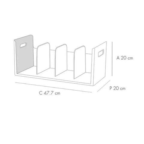Litem | Roomax Book Rack | 4 Compartments | Mint