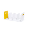 Litem | Roomax Book Rack | 4 Compartments | Yellow