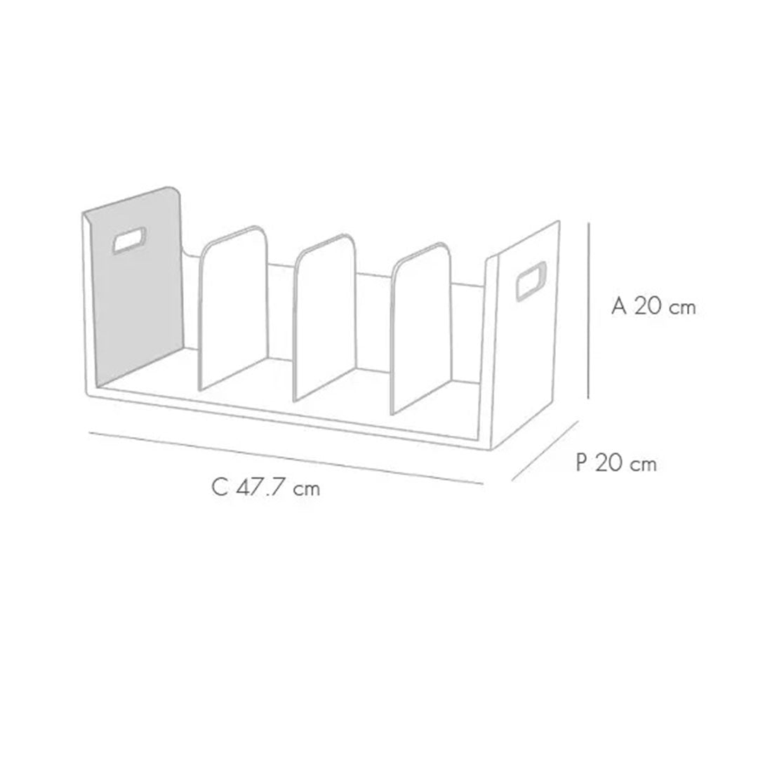 Litem | Roomax Book Rack | 4 Compartments | Yellow