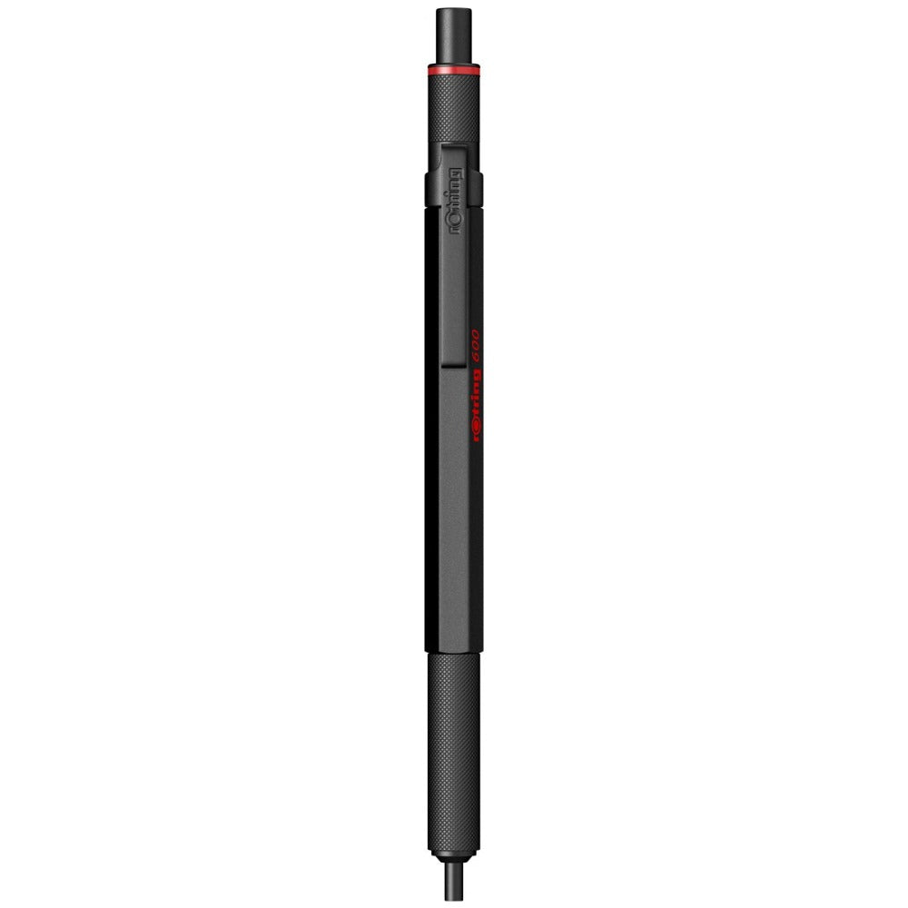 Rotring 600 Series Black 1.0mm Ball Pen, Metal Body,Non-Slip Metal Knurled Grip