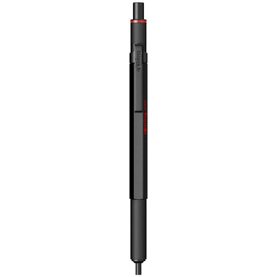 Rotring 600 Series Black 1.0mm Ball Pen, Metal Body,Non-Slip Metal Knurled Grip