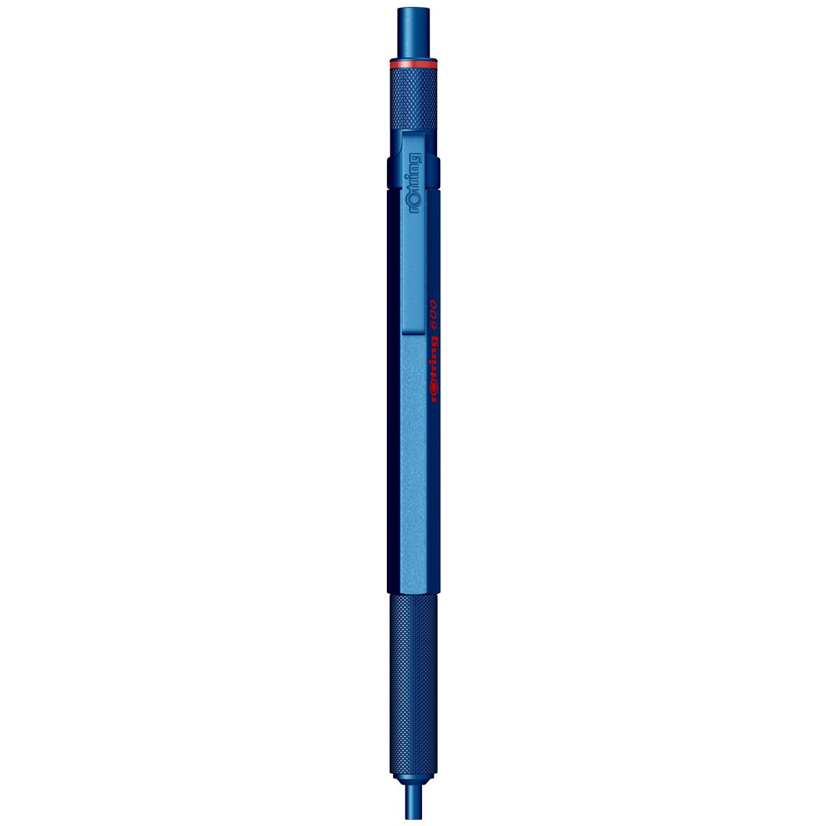 Rotring 600 Series Blue 1.0mm Ball Pen,Metal Body,Non-Slip Metal Knurled Grip