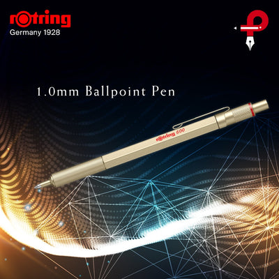 Rotring | 600 Series | Ballpoint Pen | Gold | 1.0mm