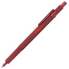 Rotring | 600 Series | Red 1.0mm Ball Pen | Metal Body | Non-Slip | Metal Knurled Grip