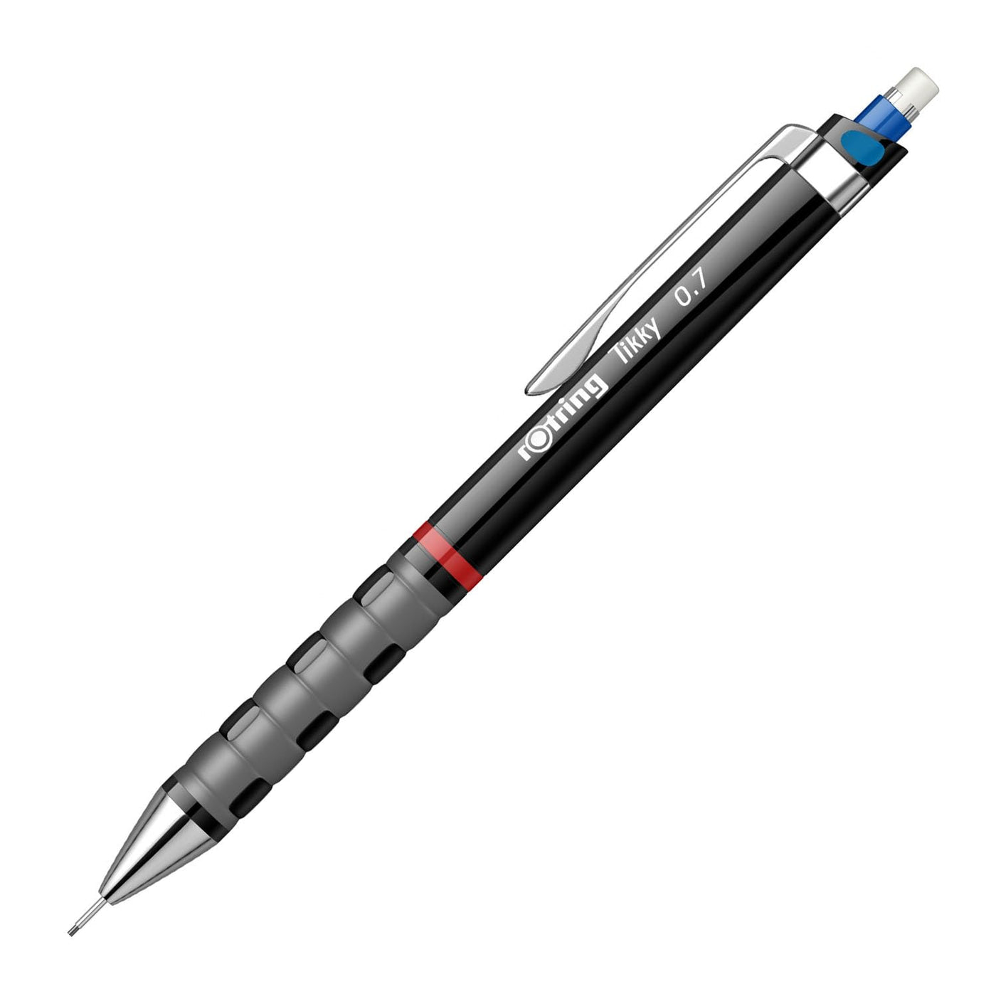 Rotring Tikky 0.7mm Mechanical Pencil – Black | HB Lead | Built - in Eraser - penpencilink