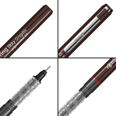 Rotring | Tikky | Graphic Fineliner | 0.5mm | 3 Pen Set