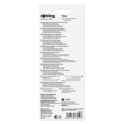 Rotring Tikky Mechanical Pencil 0.5mm – Black Barrel | Includes Spare Leads & Eraser - penpencilink