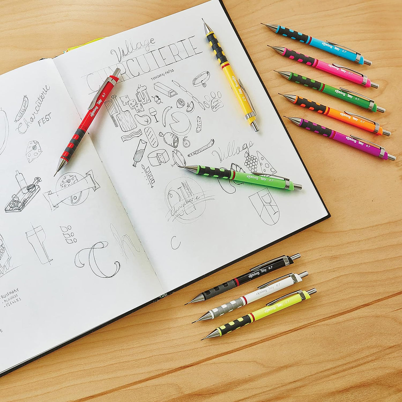 Rotring Tikky Mechanical Pencil 0.5mm – Black Barrel | Includes Spare Leads & Eraser - penpencilink