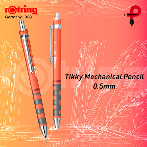 Rotring | Tikky Red Orange Barrel | Mechanical Graphite Pencil | 0.5mm