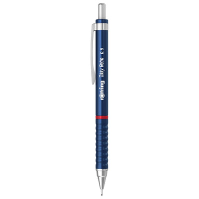 Rotring Tikky Retro Mechanical Pencil 0.5mm – Blue | 2B Leads + Tikky 30 Eraser - penpencilink