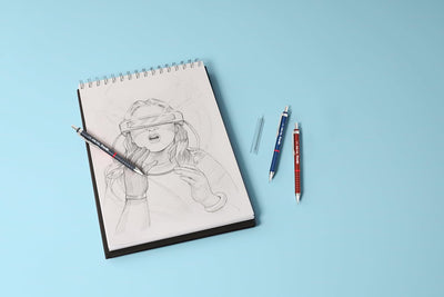 Rotring Tikky Retro Mechanical Pencil 0.5mm – Grey | 2B Lead & Built - In Eraser - penpencilink