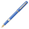 Scrikss | 419 Series | Piston Filler | Fountain Pen | 23K Gold Plated | Medium | Blue Acrylic
