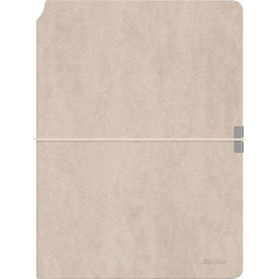 Scrikss | A5 Size | Premium Notebook | Beige Faux Leather Paperback Cover | Ruled