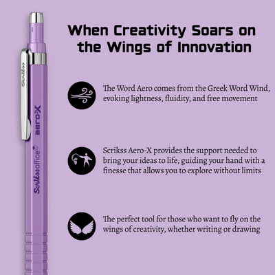 Scrikss | Aero-X | Mechanical Pencil | 0.7mm | Purple