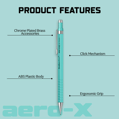 Scrikss | Aero-X | Mechanical Pencil | 0.7mm | Turquoise