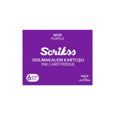 Scrikss | Cartridge Box | 6 Pcs | Fountain Pen | Purple - penpencilink