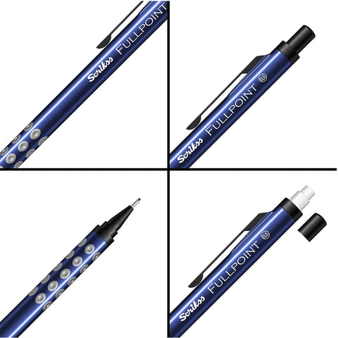 Scrikss | Full Point | Black Edition 0.5mm | Mechanical Pencil | Dark Blue