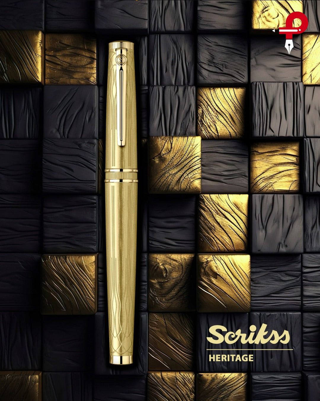 Scrikss | Heritage | Fountain Pen | Gold-Broad