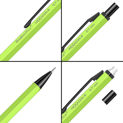 Scrikss | Hexagon-R | Mechanical Pencil | 0.7mm | Neon Green