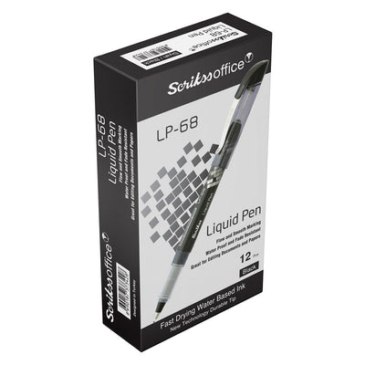 Scrikss | LP-68 | Liquid Pen | Box Of 12 | Black