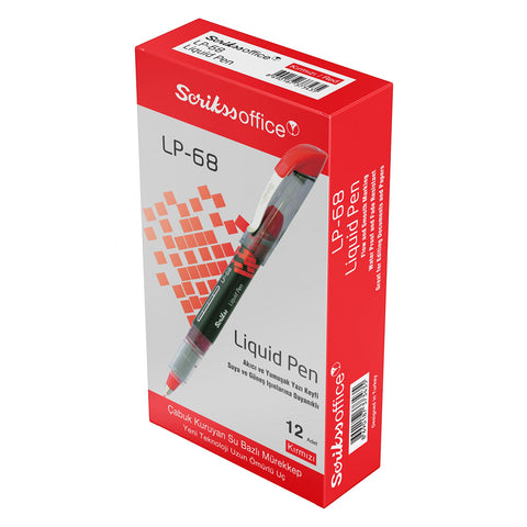 Scrikss | LP-68 | Liquid Pen | Box Of 12 | Red