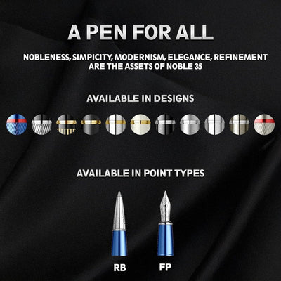 Scrikss | Noble 35 | Fountain Ink Pen | Medium Nib  | Blue