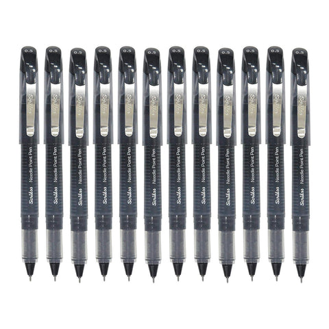 Scrikss | Np-68 | Needle Point Pen 0.5mm | Box Of 12 | Black