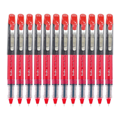 Scrikss | Np-68 | Needle Point Pen 0.5mm | Box Of 12 | Red