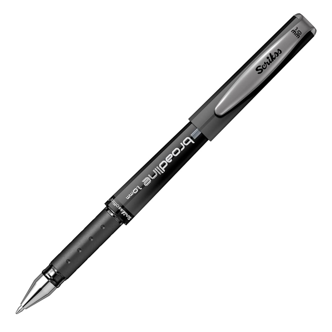 Scrikss | Office Broadline | 0.1mm | Gel Pen | Black | Pack Of 12