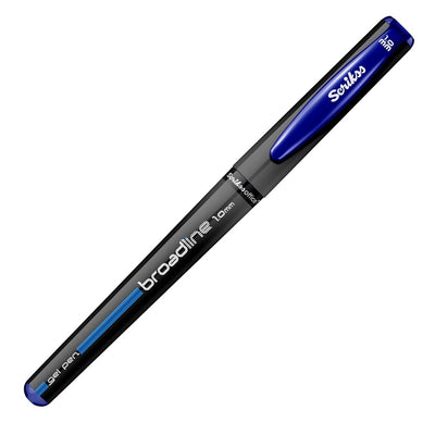 Scrikss | Office Broadline | 0.1mm | Gel Pen | Blue | Pack Of 12
