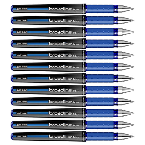 Scrikss | Office Broadline | 0.1mm | Gel Pen | Blue | Pack Of 12