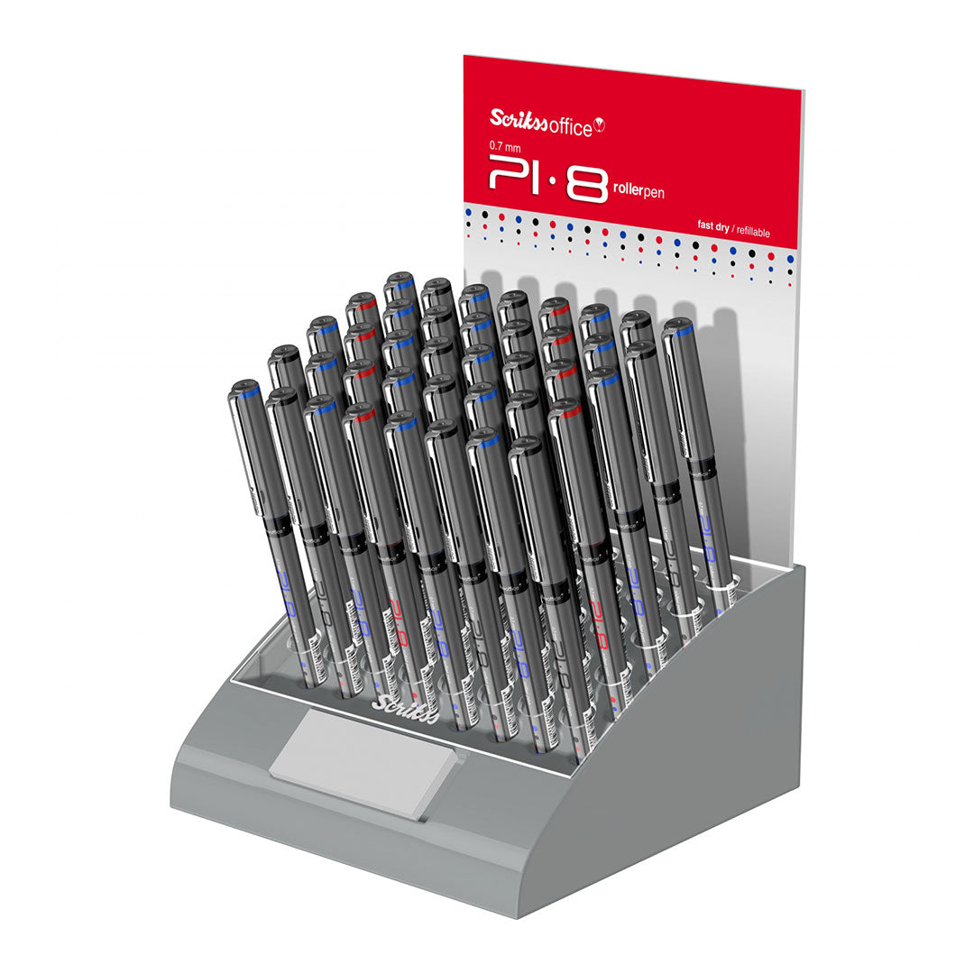 Scrikss | PI-8 | Rollerball Ink Pen 0.7mm | Box Of 12 | Red