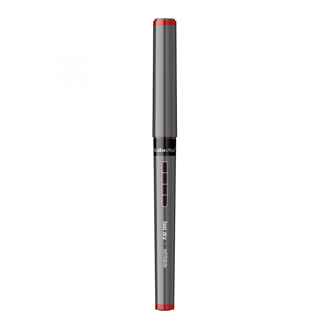 Scrikss | PI-8 | Rollerball Ink Pen 0.7mm | Box Of 12 | Red