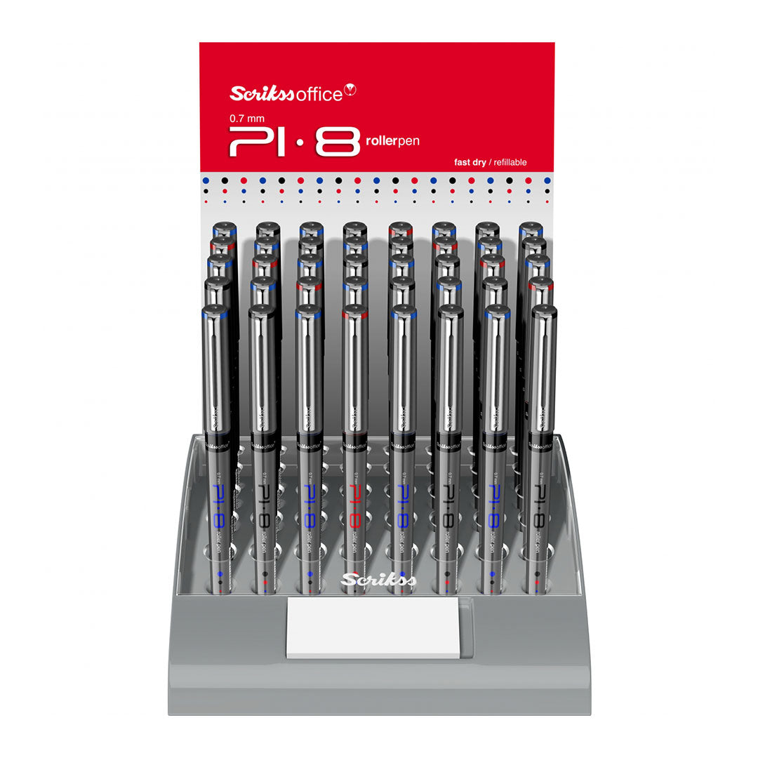 Scrikss | PI-8 | Rollerball Ink Pen 0.7mm | Box Of 12 | Red