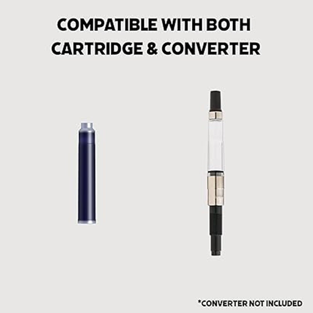 Scrikss Primeo Medium Nib Fountain Pen | 3 Cartridges Included | Stainless Steel Nib & ABS Body | Grey | in Blister Pack - penpencilink