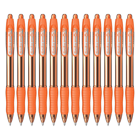Scrikss | Proxi Series | Ball Point Pen | 12 Peach Orange Barrel