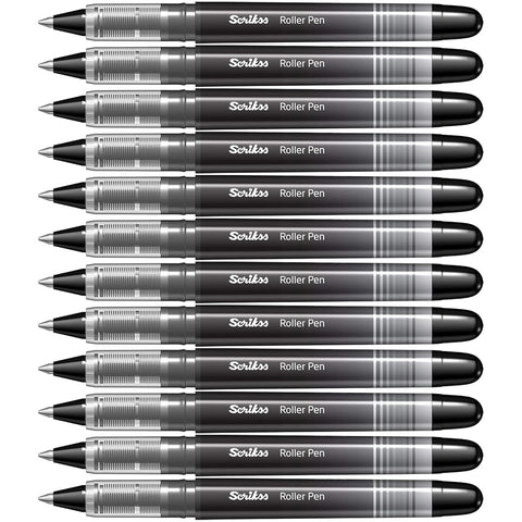 Scrikss | SR-68 | Rollerball Pen | 0.7mm | Black | Pack of 12