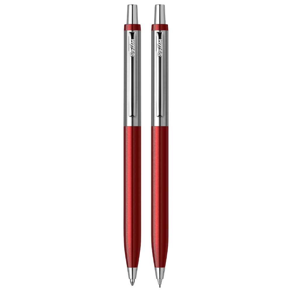 Scrikss | Vintage 51 | Ball Point & 0.7mm Mechanical Pencil  Set | Burgundy