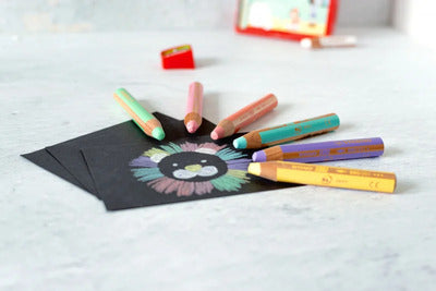 Stabilo | Woody 3 In 1 | Colour Pencil | Wallet Of 18 |  With Sharpener And Brush