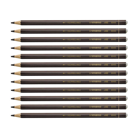 Stabilo | All Graphite Pencil | 12 Count Pack Of 1 | Brown